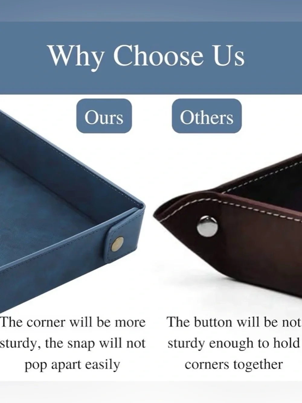 Faux Leather Valet Tray Organizer for Men